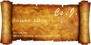 Csipka Júlia névjegykártya