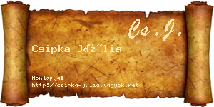 Csipka Júlia névjegykártya