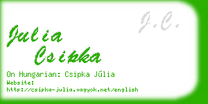 julia csipka business card