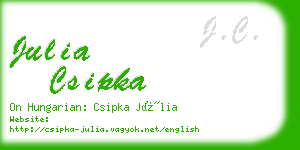 julia csipka business card